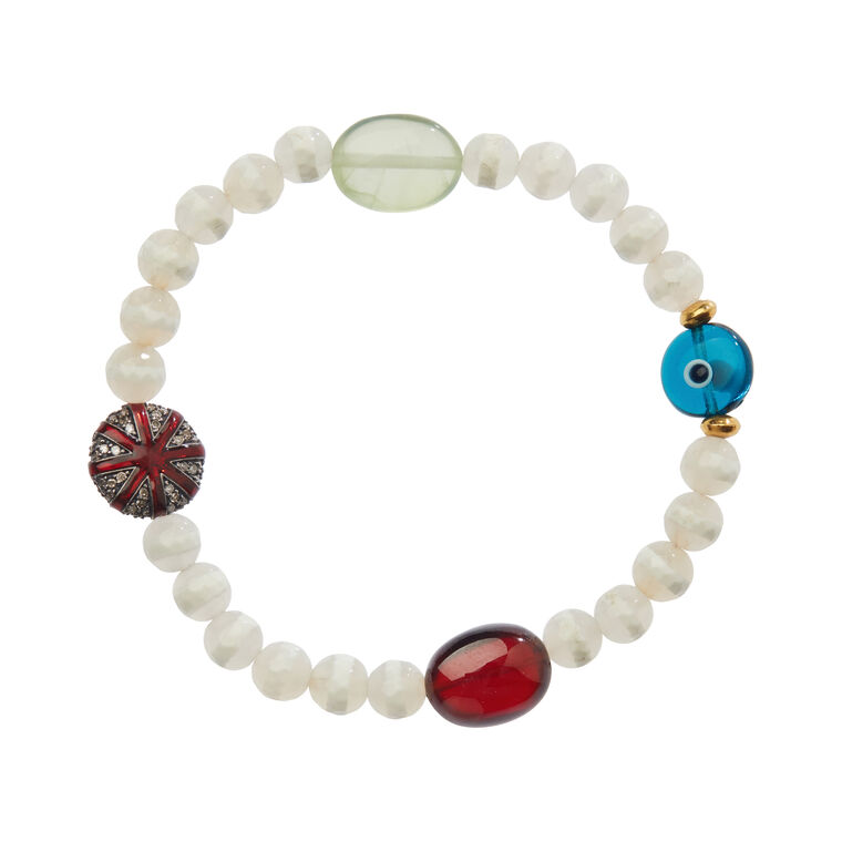 Agate Stripe Beaded Bracelet image number null