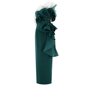 Strapless Ruffle Gown
