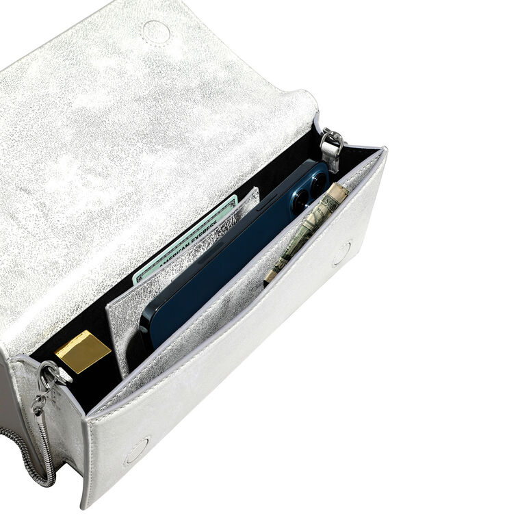 Twisted Silver Side Handle Clutch image number null