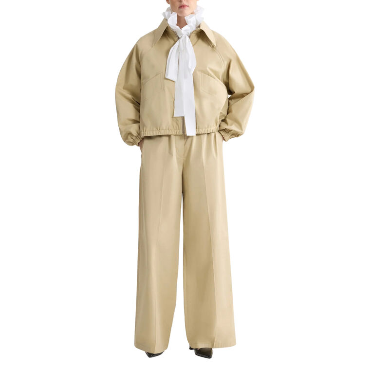 Organic Cotton Zippered Bomber Jacket image number null