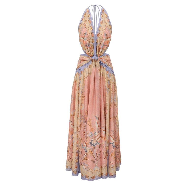 Indra Plunge Halter Maxi Dress image number null