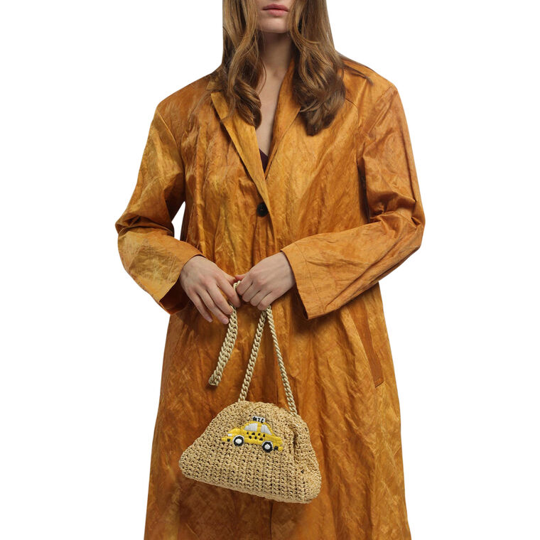 NY Mini Crochet Taxi Handbag image number null