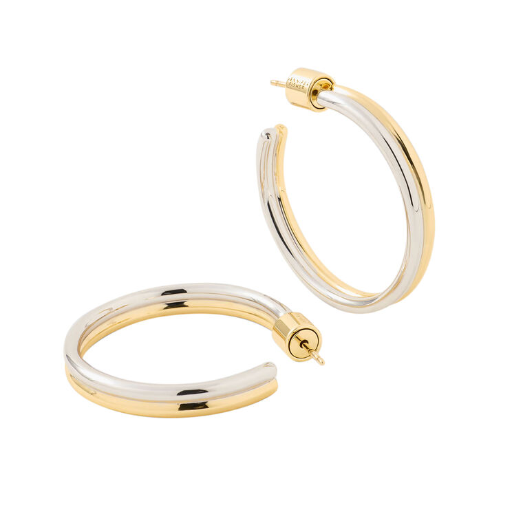 1 Inch Two Tone Thread Hoops image number null