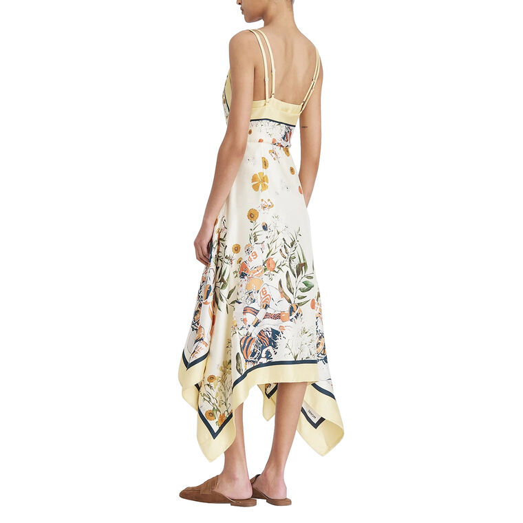Double Layer Camisole Midi Dress In Football Print image number null