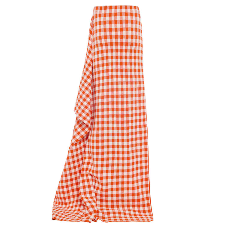 Gingham Maxi Skirt With Side Panel image number null