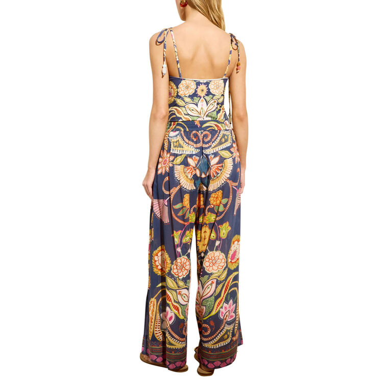 Ariel Sheer Wide-Leg Cabana Pant image number null