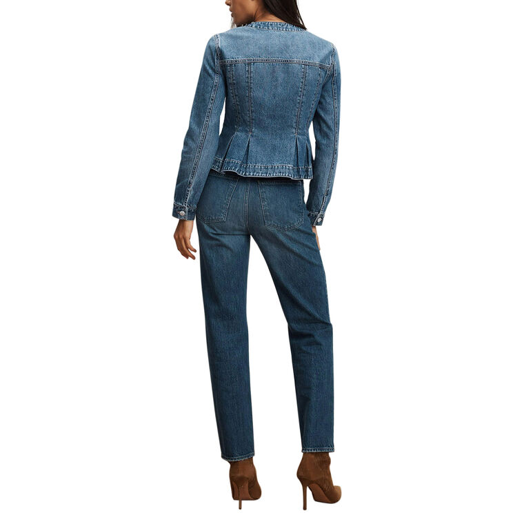 Zahara Peplum Denim Jacket image number null