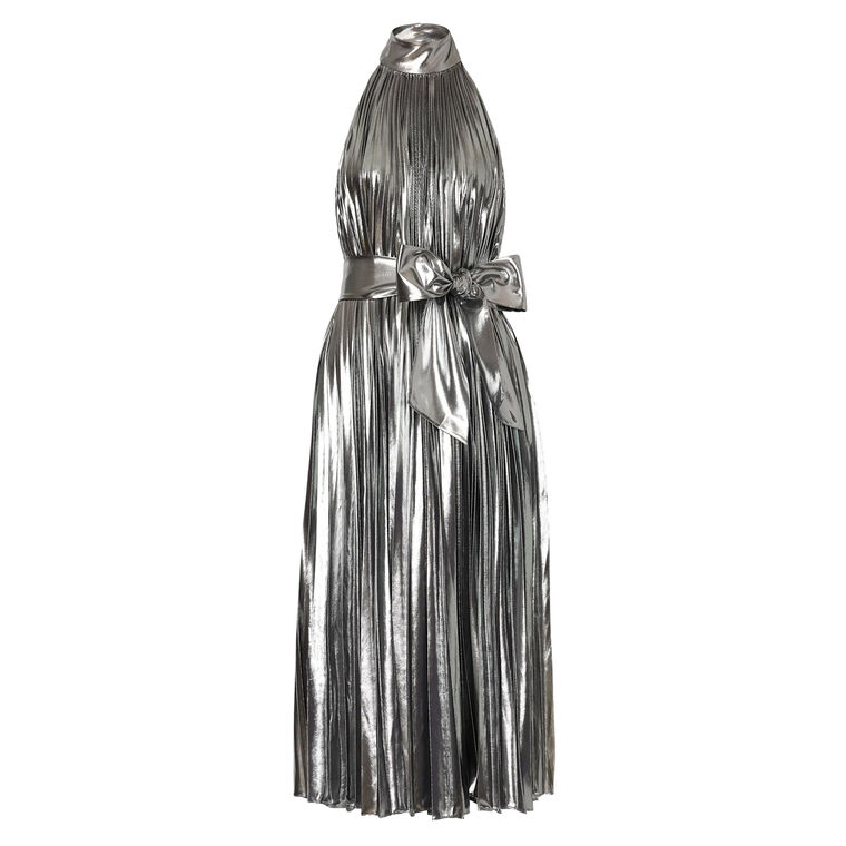 Idena Pleated Halter Dress image number null