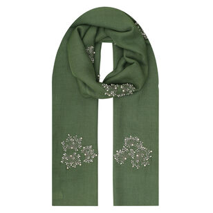 Moonlit Florals Merino Scarf