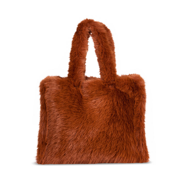 Oversized Faux Fur Tote image number null