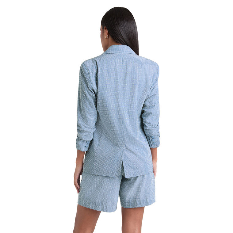 Chambray Heatset Sequin Kylie Jacket image number null