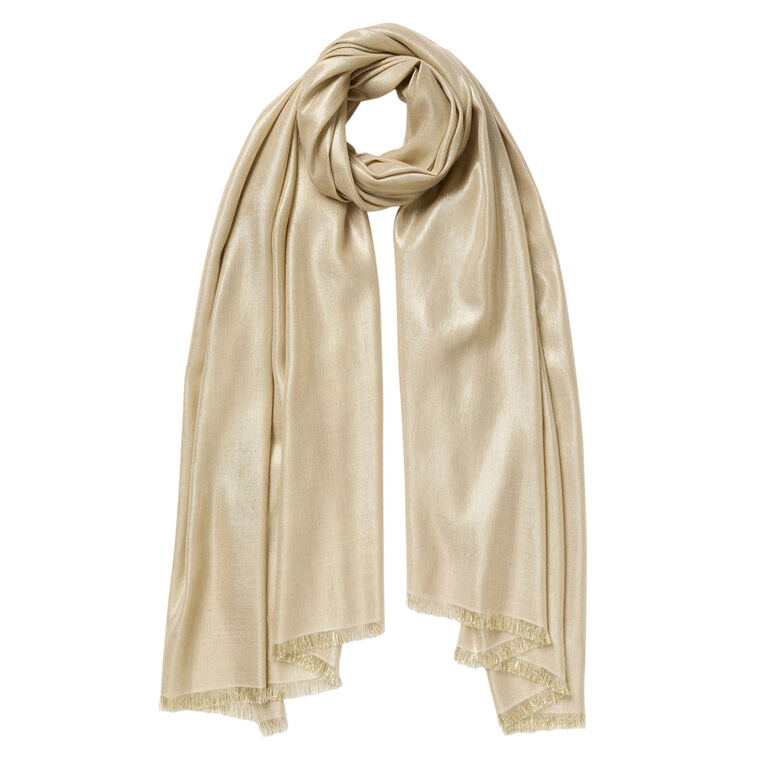The Mercury Metallic Cashmere Scarf image number null