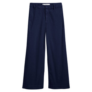Wexford Wide-Leg Cropped Linen Trouser