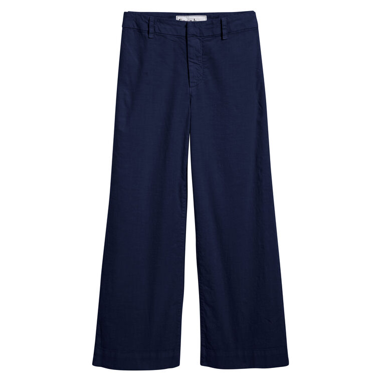 Wexford Wide-Leg Cropped Linen Trouser image number null