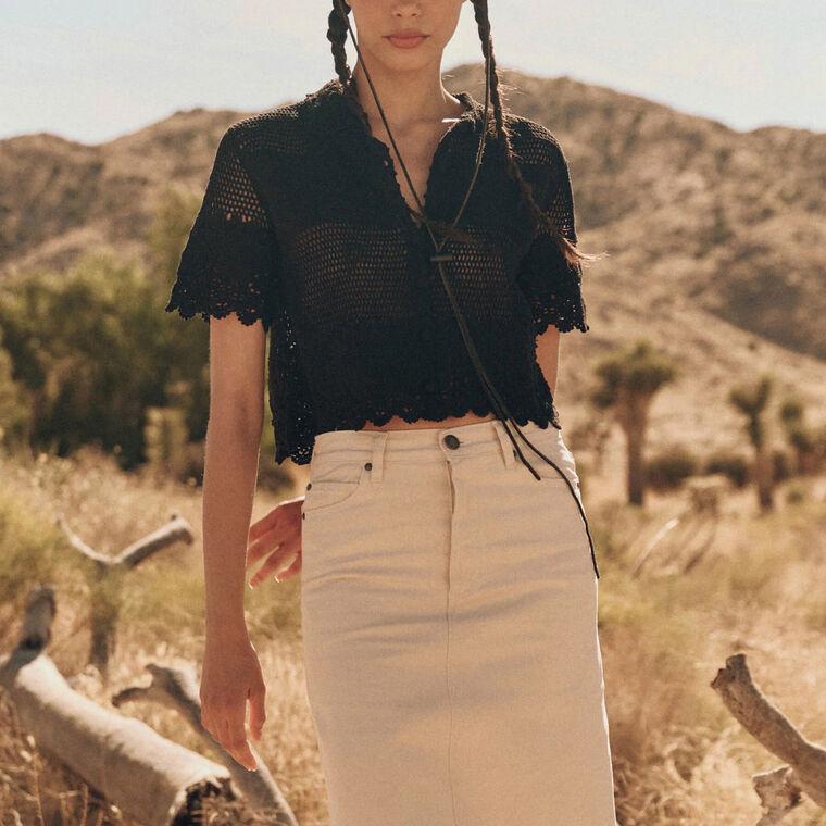 The Crochet Polo Top image number null