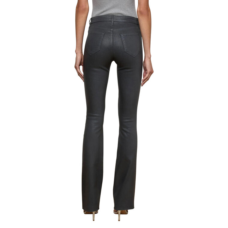 Ruth Coated High Rise Straight-Leg Raw Hem Jean image number null