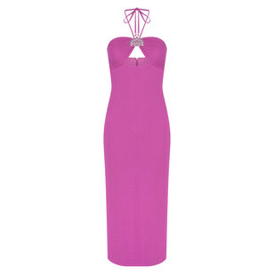 Hilda Knit Front Cutout Midi Dress