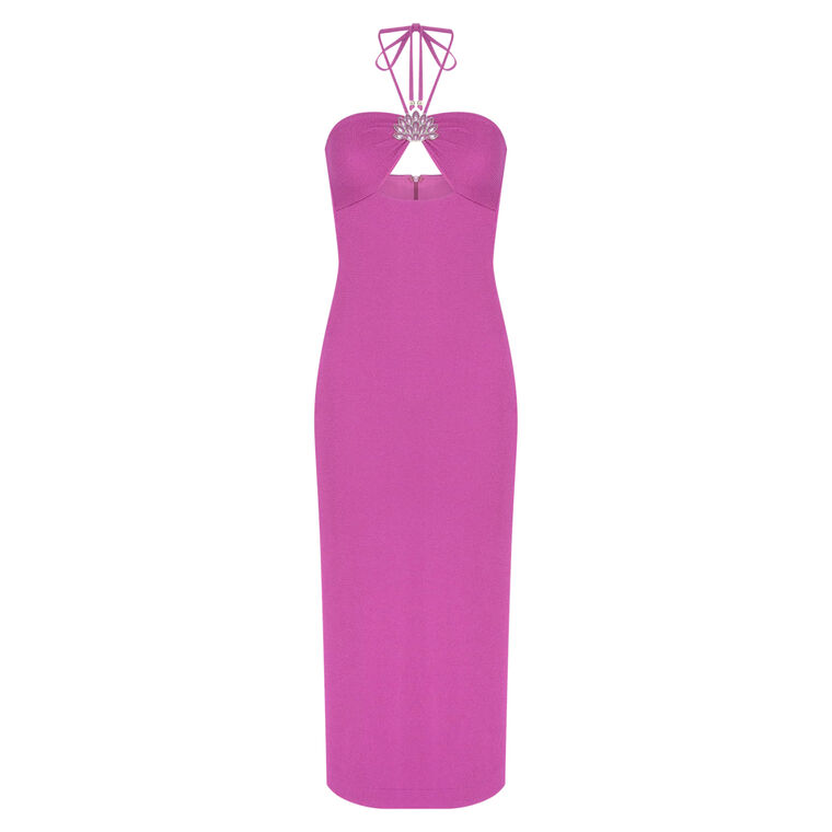 Hilda Knit Front Cutout Midi Dress image number null