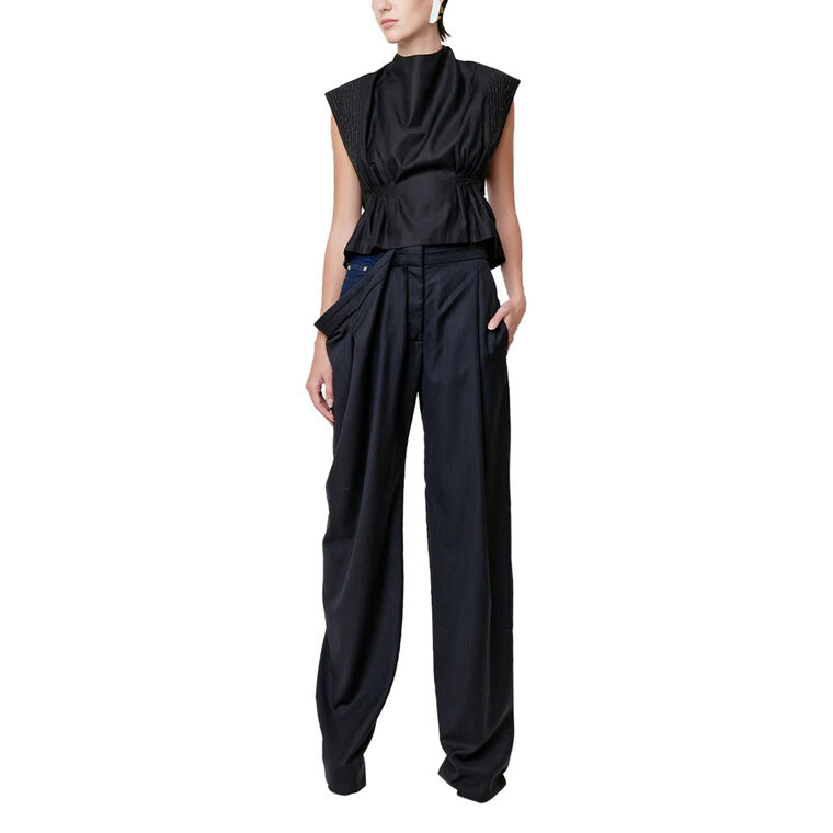 Nova Denim-Detail Straight-Leg Pant image number null