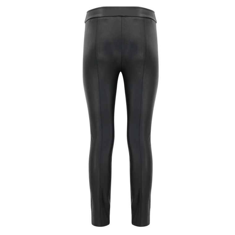 Max Front-Slit Vegan Leather Pants image number null