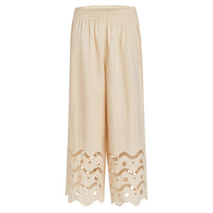 Marin Wide Leg Eyelet Detail Pant
