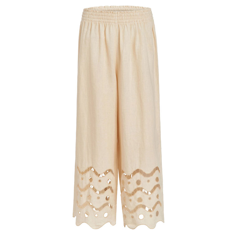 Marin Wide Leg Eyelet Detail Pant image number null