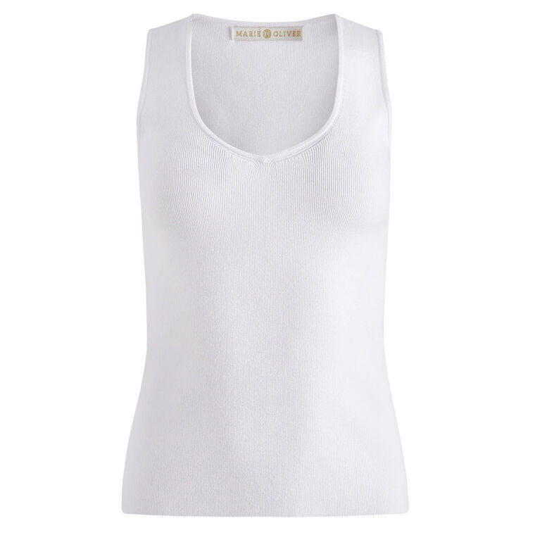 Miranda Ribbed Knit Tank Top image number null