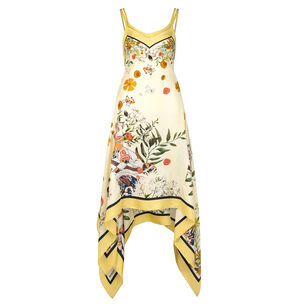 Double Layer Camisole Midi Dress In Football Print