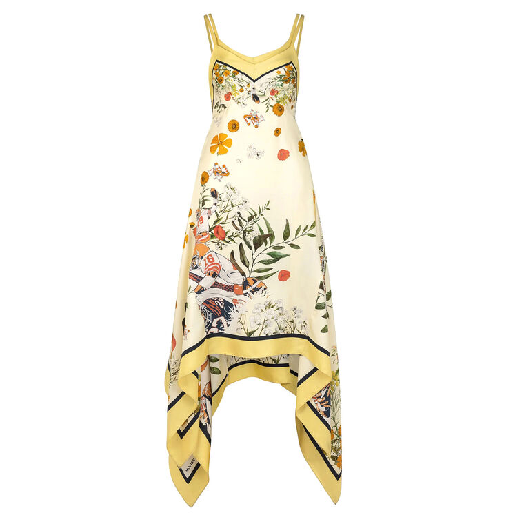 Double Layer Camisole Midi Dress In Football Print image number null