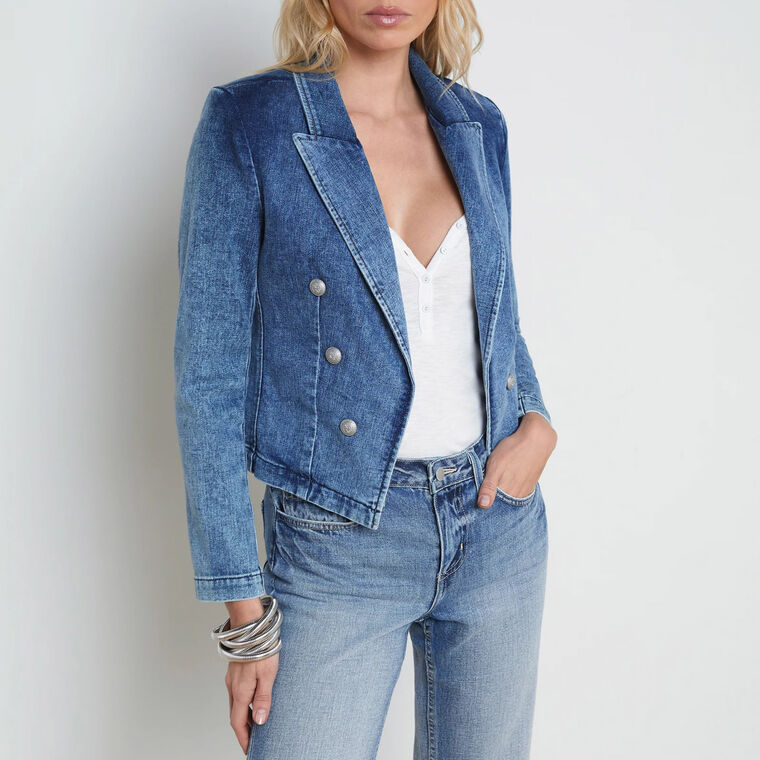 Wayne Double Breasted Denim Jacket image number null