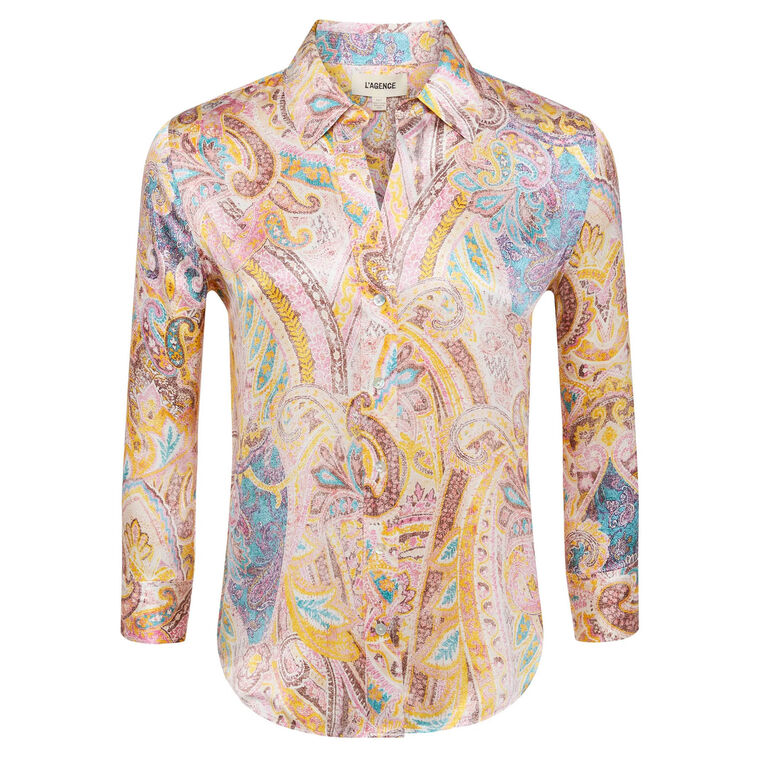 Dani 3/4 Sleeve Silk Blouse image number null