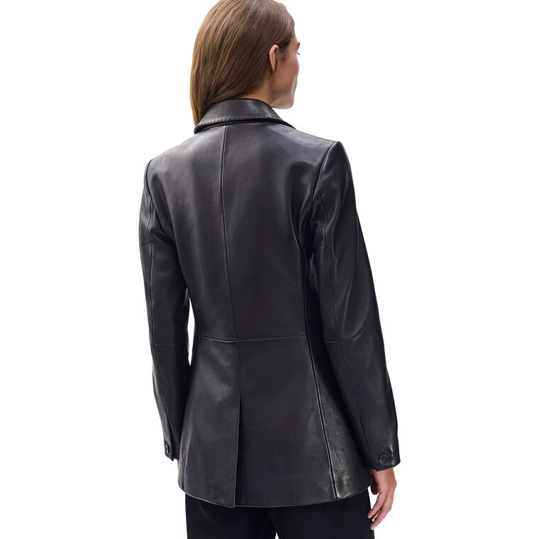 Ash Two-Button Lamb Leather Blazer image number null