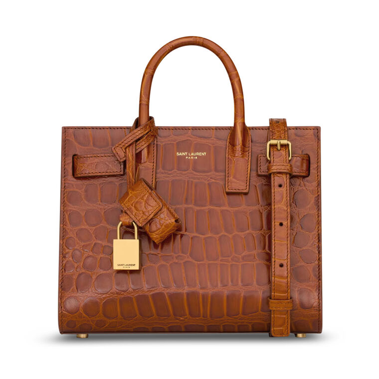 Nano Sac de Jour Bag In Crocodile-Embossed Leather image number null