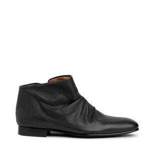 Ganga Gathered Leather Bootie