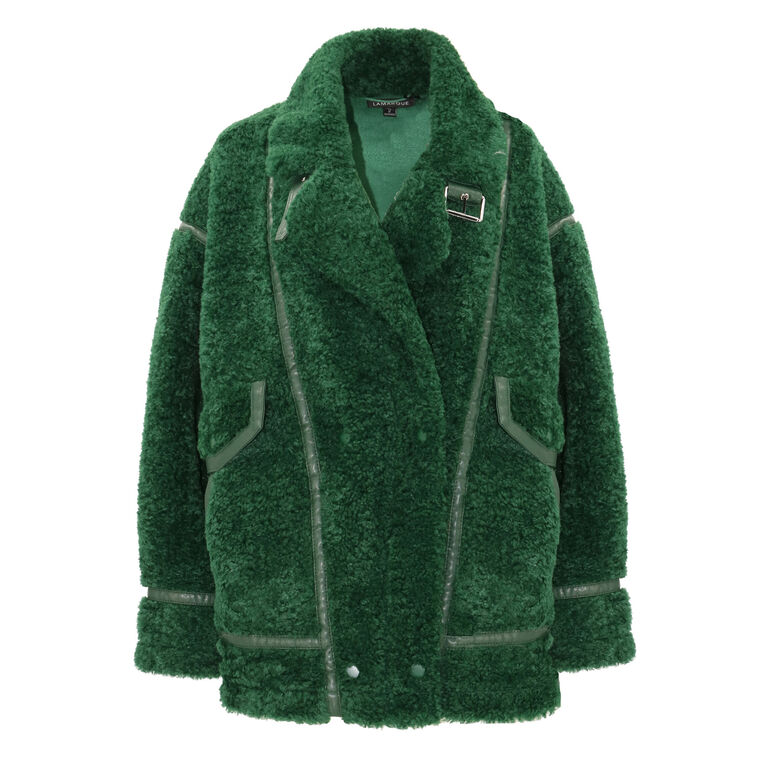 Badu Oversized Faux Shearling Jacket image number null