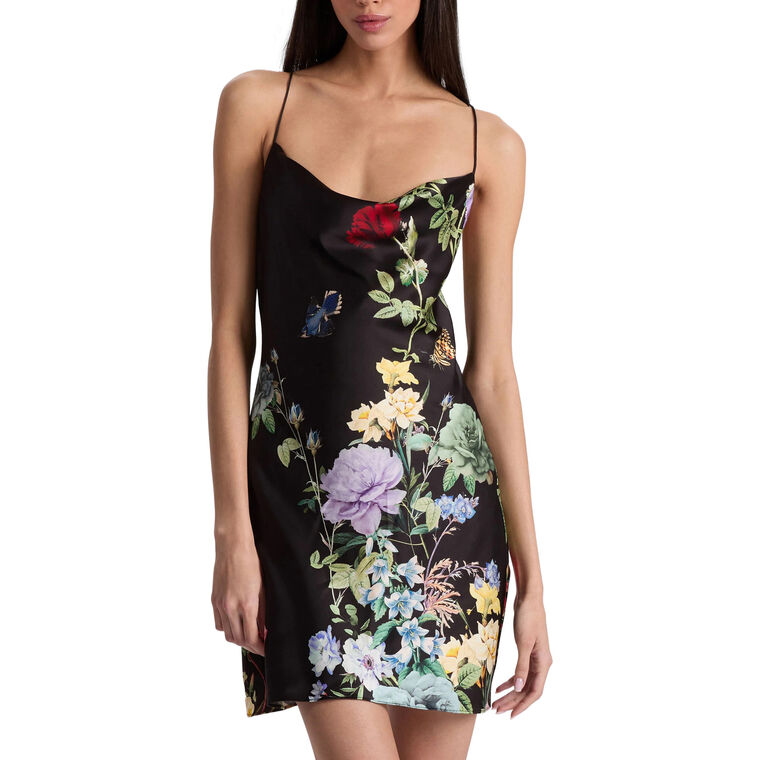 Harmony Cowl Back Mini Slip Dress image number null