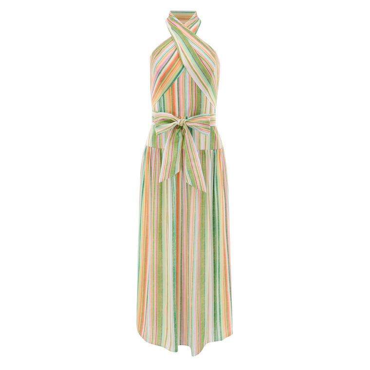Florentine Sleeveless Halterneck Midi Dress image number null
