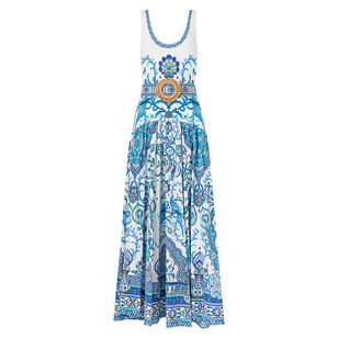 Jersey Tank Maxi Dress With Contrast Skirt