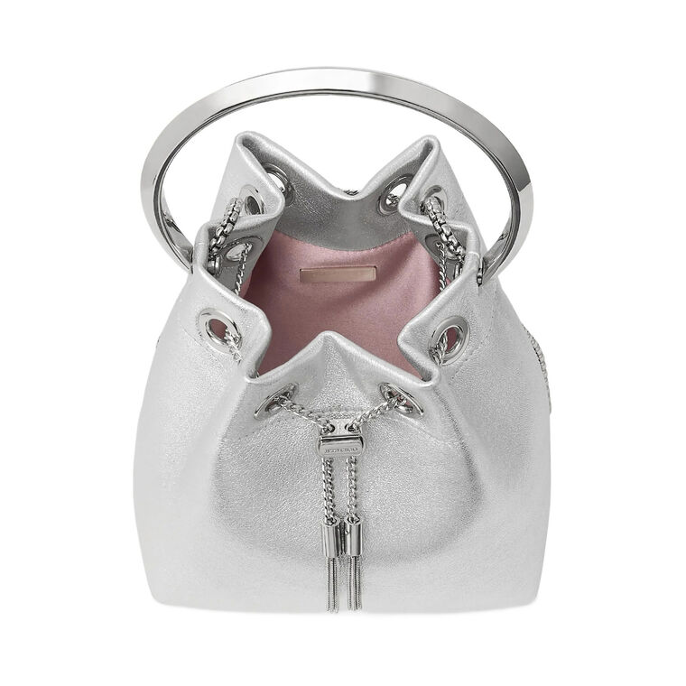 Bonbon Metallic Leather Bucket Bag image number null