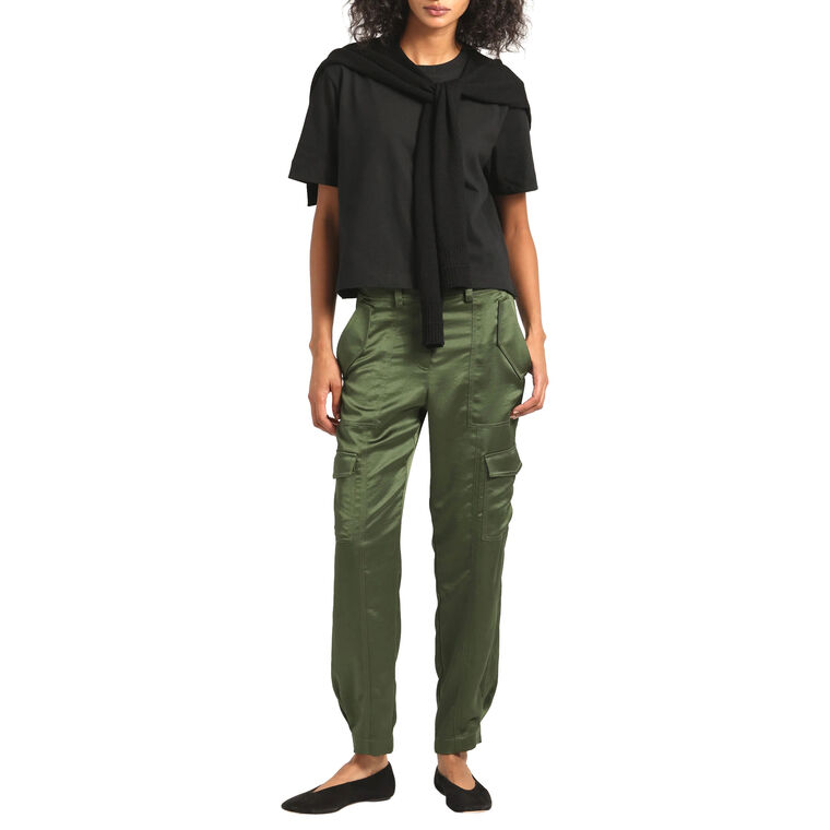 Elian Satin Cargo Pant image number null