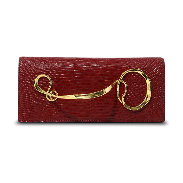 Twisted Gold Side Handle Clutch image number null