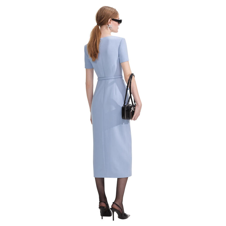 Crepe Button Midi Dress image number null