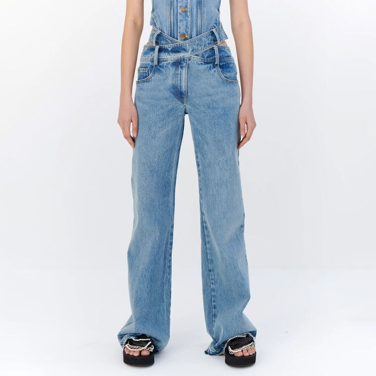 Criss Cross Waist Jean image number null