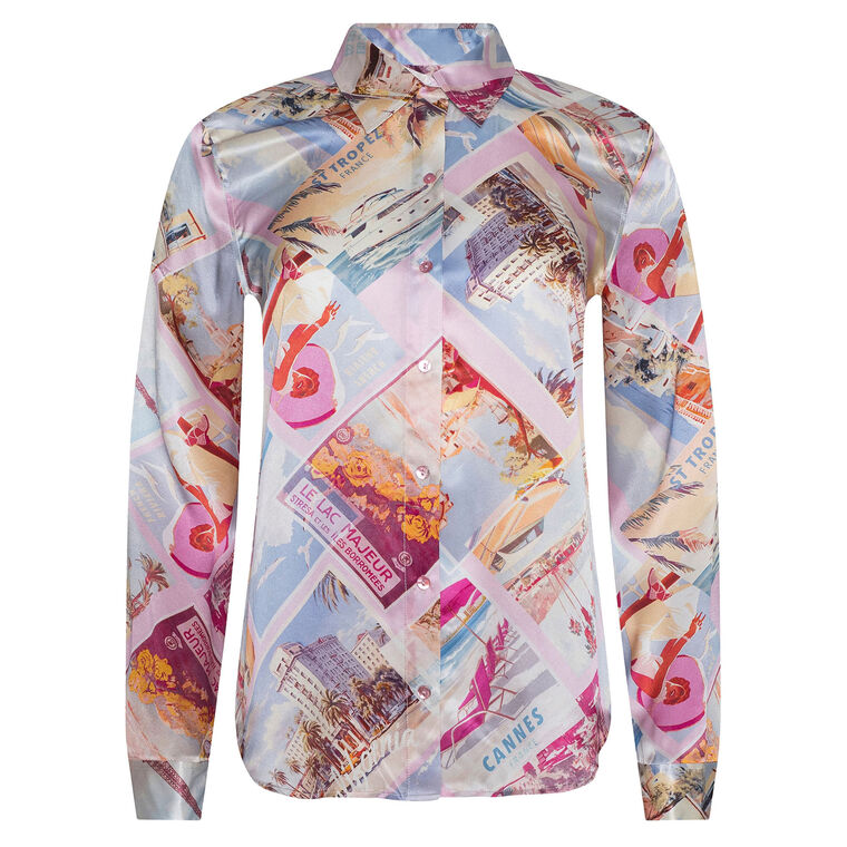 Tyler Long Sleeve Silk Blouse image number null