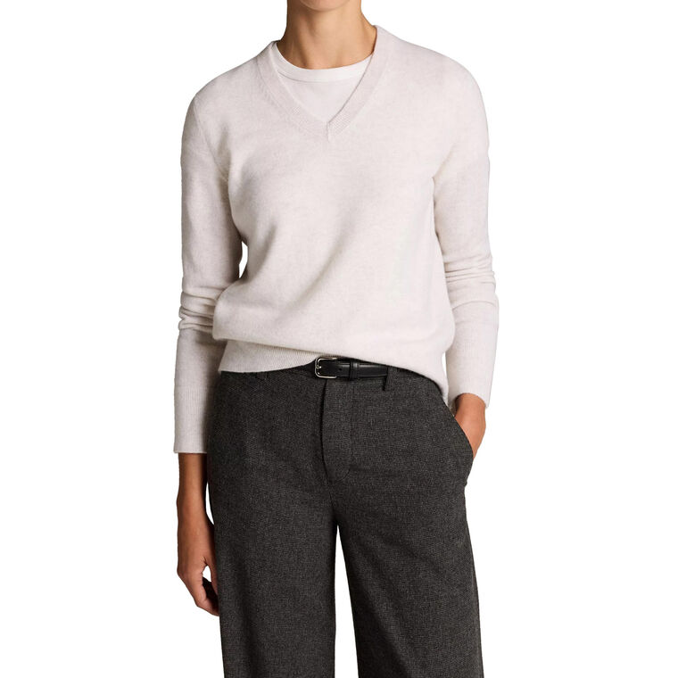 Casual Cashmere V-Neck Sweater image number null