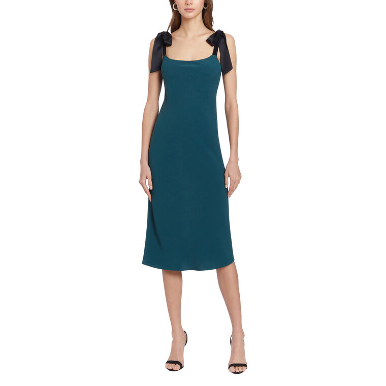 knee length dresses for ladies Lusana Alison Maxi Dress in Polka Dot Spot – Suite 201 main image 1