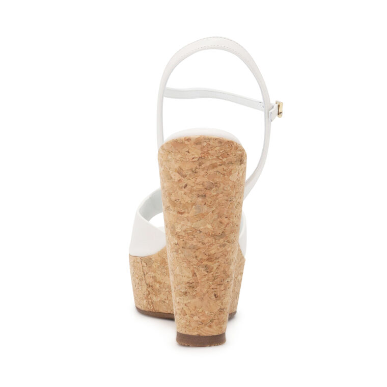 Nizza Leather Buckle Cork Wedge Sandal image number null