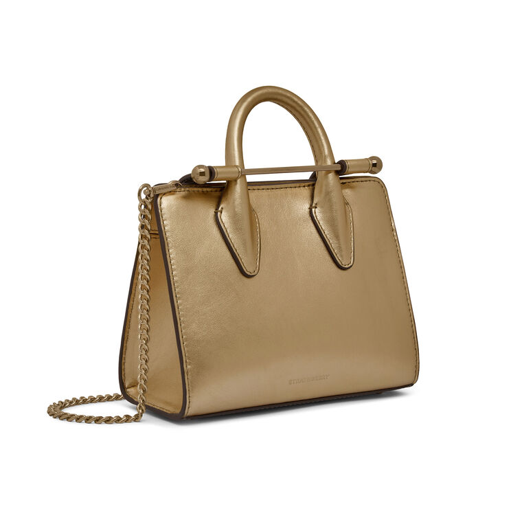 Metallic Foil Leather Nano Tote image number null