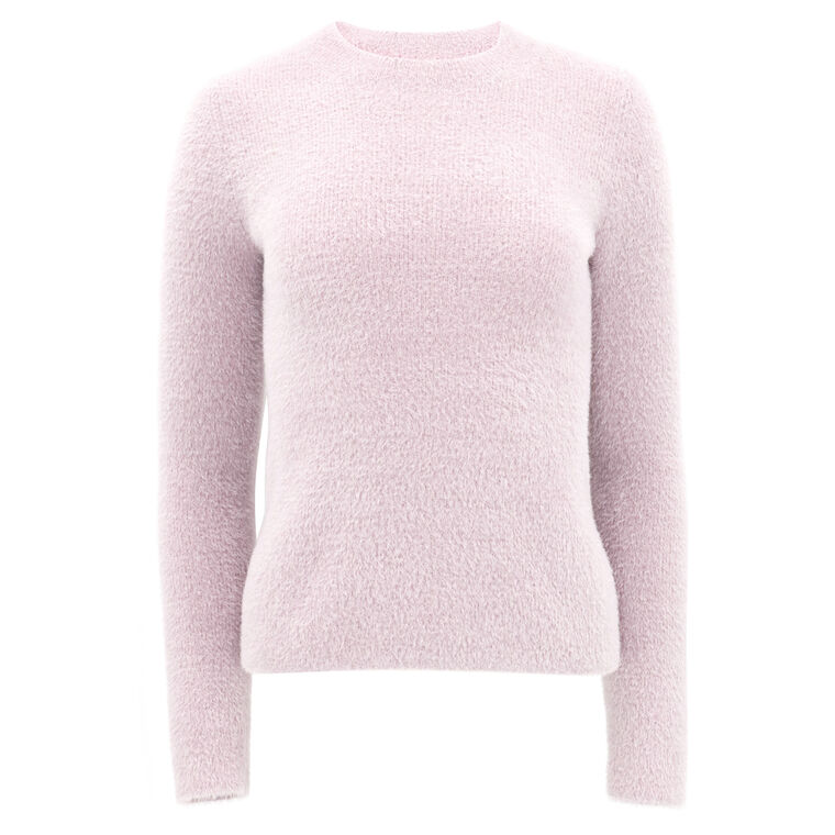 Metallic Eyelash Pullover Sweater image number null