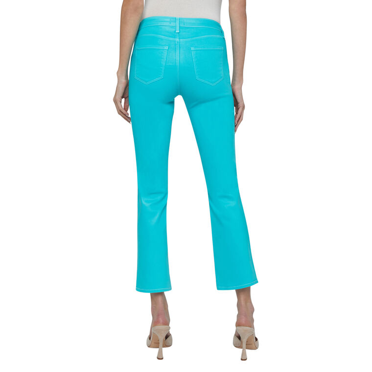 Tati High Rise Crop Micro Boot Coated Jean image number null